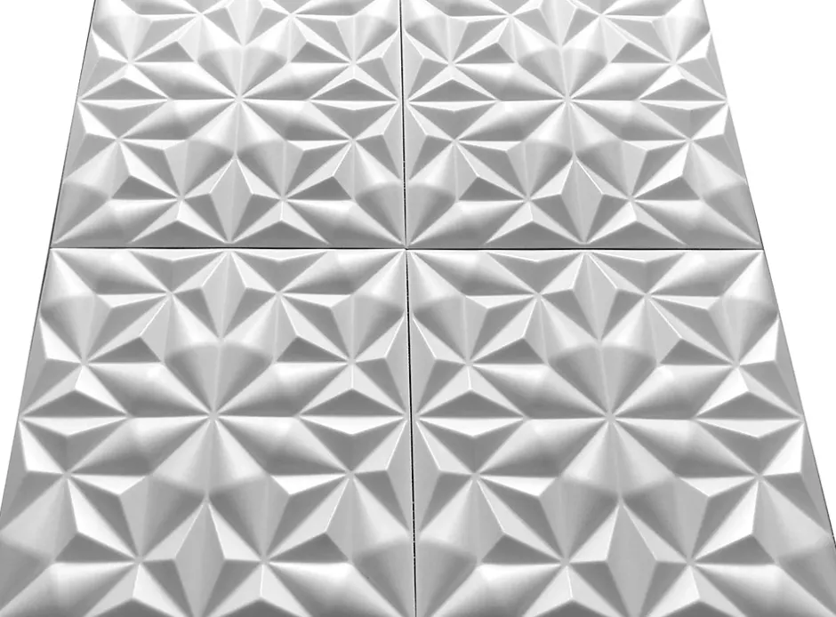 Deccart Panneaux de plafond et panneaux muraux Decoratif 3D Onyx Blanc 5m² / 20pièces