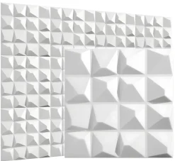 Panneaux de plafond et panneaux muraux Decoratif 3D Kristal Blanc 5m² / 20pièces-Deccart Sale