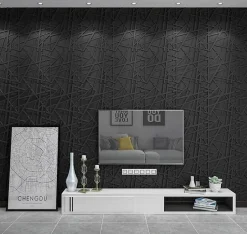 Deccart Panneaux de plafond et panneaux muraux Decoratif 3D Line Noir 12m² / 48pièces