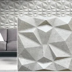 Deccart Panneaux de plafond et panneaux muraux Decoratif 3D Bursztyn Béton "69" 2m² / 8pièces