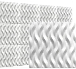 Panneaux de plafond et panneaux muraux Decoratif 3D Ogien Blanc 5m² / 20pièces-Deccart New