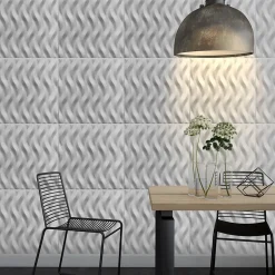 Panneaux de plafond et panneaux muraux Decoratif 3D Ogien Blanc 5m² / 20pièces-Deccart New