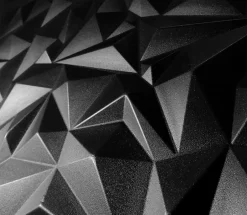 Deccart Panneaux de plafond et panneaux muraux Decoratif 3D Ametyst Noir 2m² / 8pièces