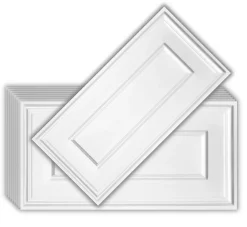 Deccart Panneaux de plafond et panneaux muraux Decoratif Rama Blanc 6m² / 12pièces