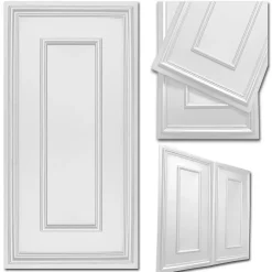 Deccart Panneaux de plafond et panneaux muraux Decoratif Rama Blanc 6m² / 12pièces