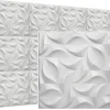 Deccart Panneaux de plafond et panneaux muraux Decoratif 3D River Blanc 8m² / 32pièces