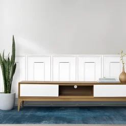 Deccart Panneaux de plafond et panneaux muraux Decoratif Rama Blanc 20m² / 40pièces