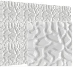 Deccart Panneaux de plafond et panneaux muraux Decoratif 3D Lake Blanc 5m² / 20pièces