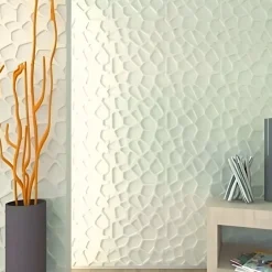 Deccart Panneaux de plafond et panneaux muraux Decoratif 3D Lake Blanc 5m² / 20pièces