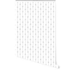 Decochic Papier peint adhésif boheme flèches gris et blanc en vinyle lavable et amovible - 1 rouleau 50x300 cm -