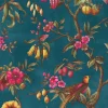 Papier peint Bloom vinyle intissé oiseau paradis bleu pétrole-Lutèce Sale