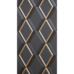 Papier peint cornus sur intissé noir et or-GoodHome Discount