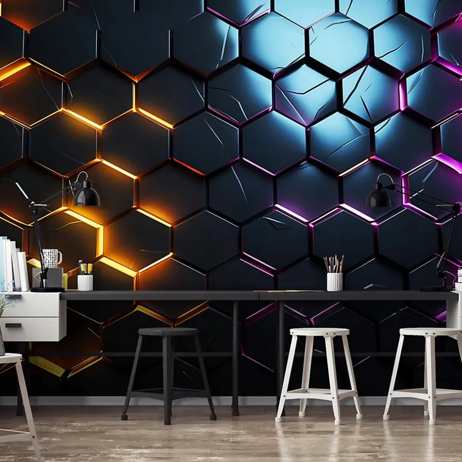 Papier Peint Enfant 3D Gaming Intissé Panoramique 350x250 cm - Colle Inclus - Chambre Enfant - Moderne Papier Peint-Wallarena Outlet