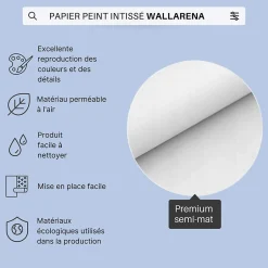 Wallarena Papier Peint Enfant Football Stade Intissé Panoramique 350x250 cm - Colle Inclus - Chambre Enfant - Moderne Trompe l'oeil