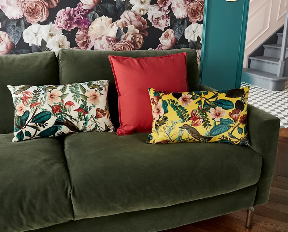 Papier peint floral vinyle sur intissé mauve, Drosera-GoodHome Hot