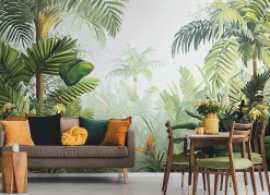 Wallarena Papier Peint Forêt Nature Jungle Panoramique Intissé 400x280 cm - Colle Inclus - Moderne Papier Peint Intissé Chambre Salon