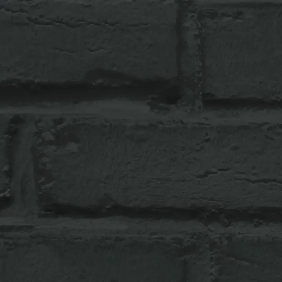 Papier peint imitation brique vinyle sur intissé Luynes noir-GoodHome Best