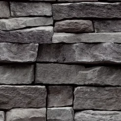 Papier peint imitation brique Arrou ardoise- Discount