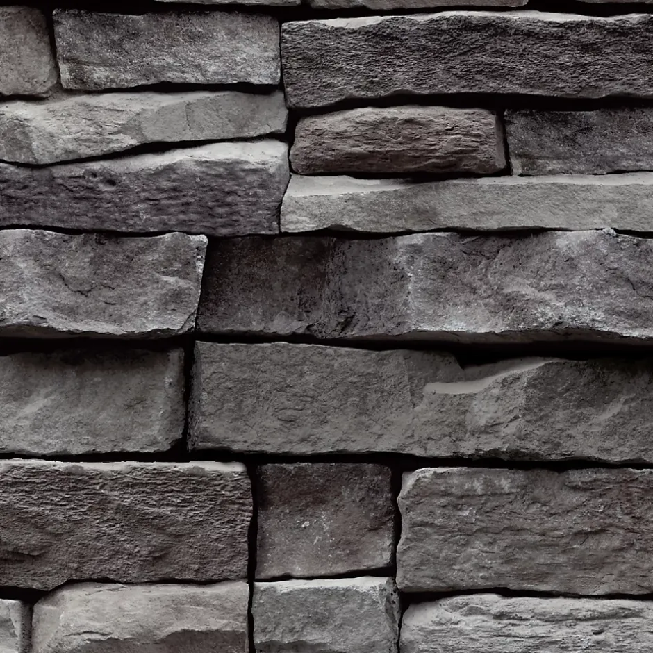 Papier peint imitation brique Arrou ardoise- Discount