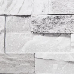 GoodHome Papier peint imitation brique vinyle sur intissé Jori blanc