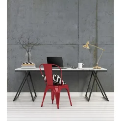 Papier peint intissé 3D 270x250 cm, style industriel, effet trompe l'oeil pour murs en béton. Garanti.-Plage Hot