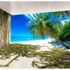 Papier peint intissé panoramique paysage beach and ivy 300x210 cm-Planete Discount Clearance