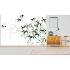 Scenolia Papier peint intissé PEINTURE CHINOISE 400 x 270 cm (LxH) - Tapisserie murale panoramique XXL, Made in France par