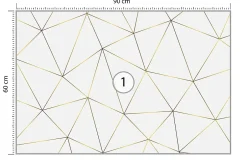 Muralo Papier Peint Intissé Photo MOTIF Géométrique Moderne Pour Chambre 90cm x 60cm