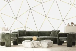 Muralo Papier Peint Intissé Photo MOTIF Géométrique Moderne Pour Chambre 90cm x 60cm