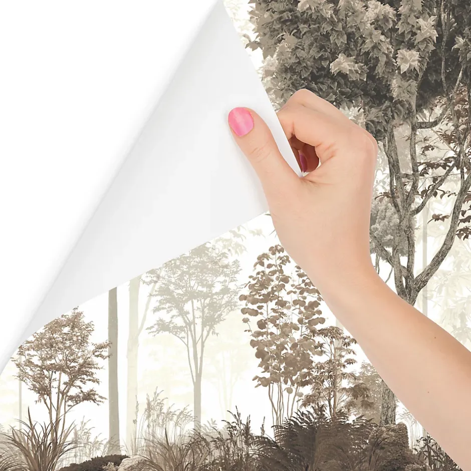 Papier Peint Intissé Photo Pour Salon FORÊT Arbres Nature Rétro 405cm x 270cm-Muralo Discount