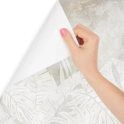 Muralo Papier Peint Intissé Photo Pour Salon FEUILLES Béton Abstraction 360cm x 240cm