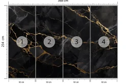 Papier Peint Intissé Photo INTISSE Marbre Abstraction Pour Salon 368cm x 254cm-Muralo Hot