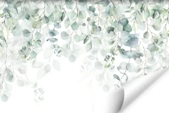 Muralo Papier Peint Intissé Photo FEUILLES Plantes Aquarelle Nature Pour Chambre 368cm x 254cm