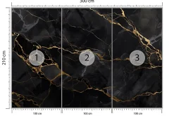 Muralo Papier Peint Intissé Photo INTISSE Marbre Abstraction Pour Salon 300cm x 210cm