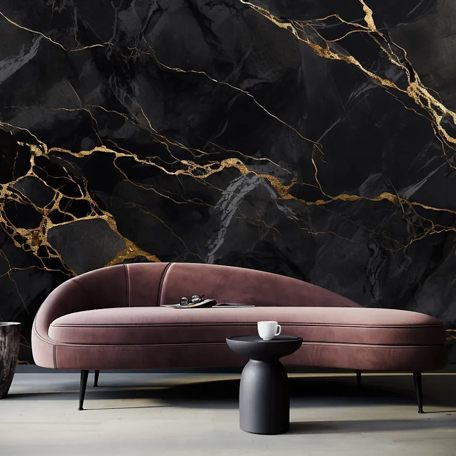 Muralo Papier Peint Intissé Photo INTISSE Marbre Abstraction Pour Salon 300cm x 210cm