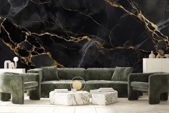 Muralo Papier Peint Intissé Photo INTISSE Marbre Abstraction Pour Salon 300cm x 210cm