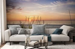 Muralo Papier Peint Intissé Photo MER Plage Coucher De Soleil Pour Chambre 368cm x 254cm