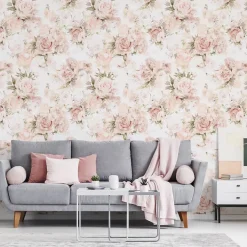 Muralo Papier Peint Intissé Pour Salon FLEURS Pivoines Plantes Nature