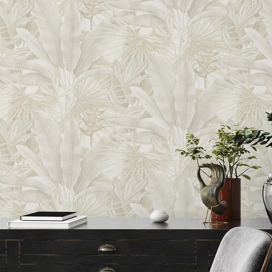 Papier peint intissé vintage feuillage beige mat l.1005 x l.53cm, As Création-A.S. Creation Sale