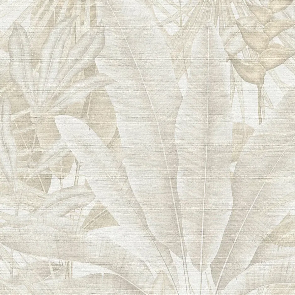 Papier peint intissé vintage feuillage beige mat l.1005 x l.53cm, As Création-A.S. Creation Sale