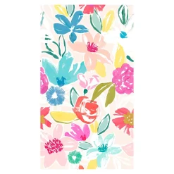 GoodHome Papier peint panoramique intissé Cyan fleurs multicouleurs L.280 x l.159 cm