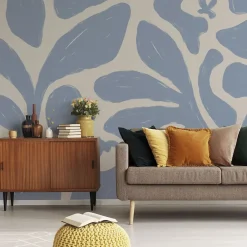 Acte Déco Papier peint panoramique Fauve, Bleu 225 x 250cm