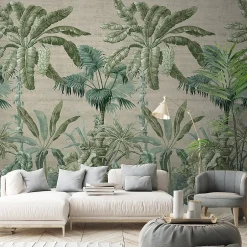 GoodHome Papier peint panoramique Intissé Tugtu crème 280 x 159 cm