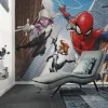 Papier peint panoramique sur intissée de - Marvel Spider-Man Swinging Crew - Taille: 400 x 250 cm-Komar Discount