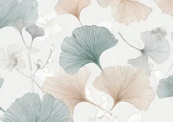 Wallarena Papier Peint Panoramique Intissé Fleur Abstrait Beige - 350x250 cm - Papier Peint Chambre et salon