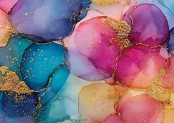 Papier Peint Panoramique Intissé Abstrait Aquarelle Coloré - 400x280 cm - Papier Peint Chambre et salon-Wallarena Best