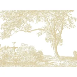 Papier peint panoramique intissé arbre, beige, blanc, 8 lés, L.280 x l.400cm-IDPanneaux