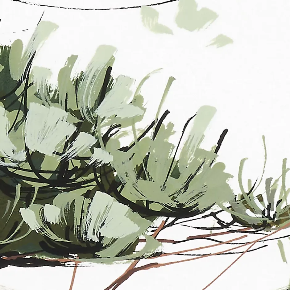 Acte Déco Papier peint panoramique Pins du bassin, Vert de gris 375 x 250cm