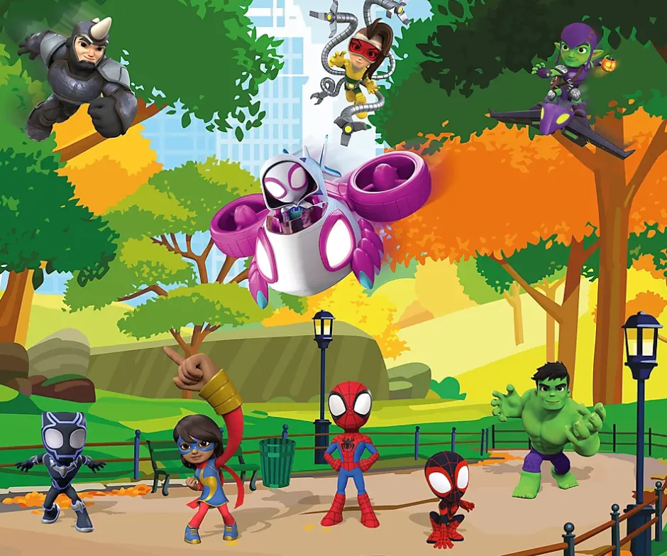Komar Papier peint panoramique sur intissée de - Marvel Spidey Scavenger Hunt - Taille: 300 x 250 cm