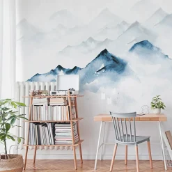 Papier peint panoramique - Yukon - Bleu - intissé : 150g/m² - 5 lés : 240x270cm-99DECO Hot